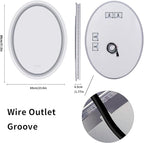 LUVODI Lighted LED Bathroom Mirror: 32”x24” Oval Wall Mounted Makeup Mirror - Image 8