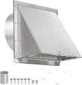 6 Inch Wall Vent with Screen and Damper, 304 Stainless Steel Outdoor Wall by JYINCPED