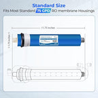 iSpring Greatwell NSF Certified Reverse Osmosis Membrane 75 GPD 11.75” X 1.75” - Image 7