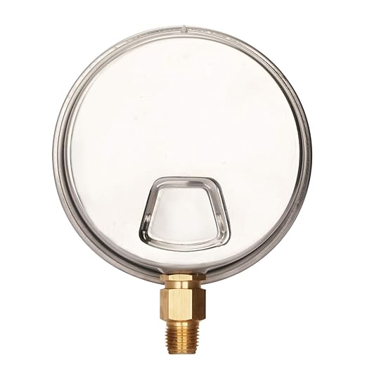 MEASUREMAN 4" Dial Size, Glycerin Filled Plumbing Pressure Gauge, Stainless - Image 4