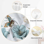 Blue Tulips Kitchen Curtains 24 Inch Length, Small Window Curtains Tab Top - Image 6