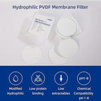 100 Pieces/Pack PVDF Disc Membrane Filters Hydrophilic 47mm Diameter 0.45µm - Image 3
