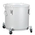 PioneerWorks Fryer Grease Bucket 8 Gal, Coated Carbon Steel Oil Filter Pot by PioneerWorks
