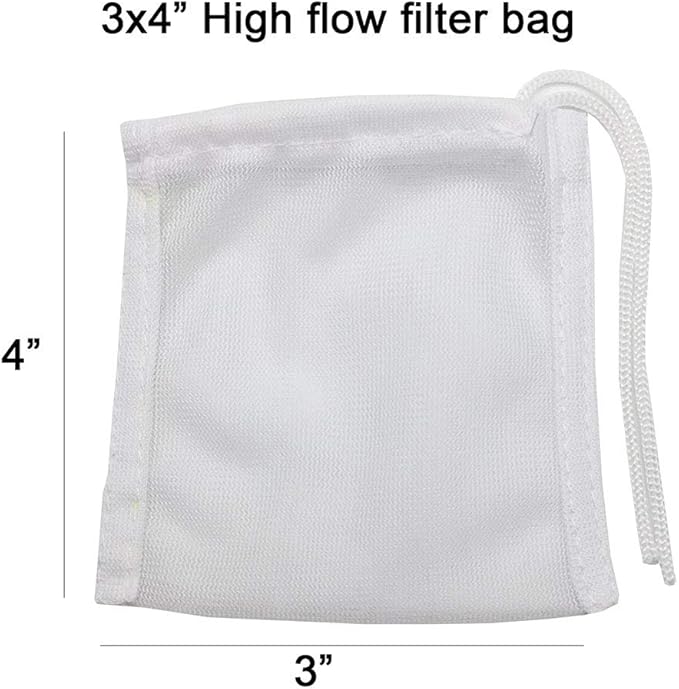 6 Pack Small Sized Filter Bags for Activated Carbon, 3 by 4 inches High Flow - Image 4