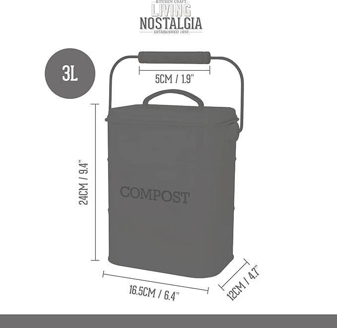 Kitchen Craft Living Nostalgia Vintage Blue Compost Bin LNCOMPBLU - Image 7