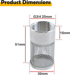 Dia Hose Inlet Suction Strainer Filter, Stainless Steel Water Pump Filter - Image 6