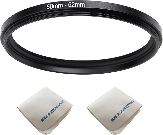 58mm Lens to 52mm Camera Lens Adapter 58mm to 52mm Step Down Ring Adapter Ring by SKYZHENG