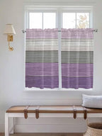 Country Wood Board Gray Purple Window Valance Curtains, Farmhouse Gradient - Image 2