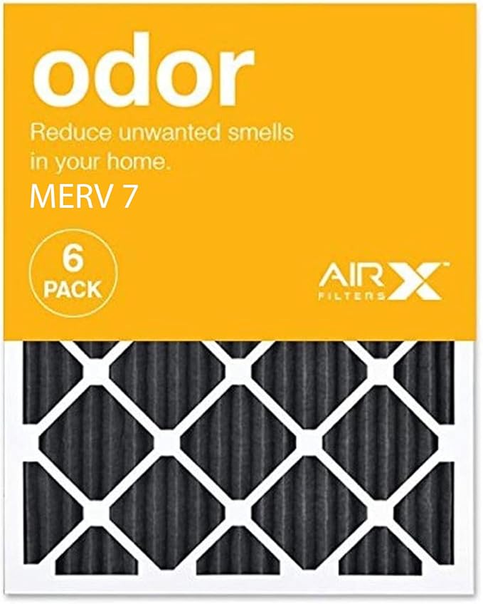 AIRX FILTERS WICKED CLEAN AIR. ODOR 20x25x1 MERV 7 Carbon Pleated Air Filter by AIRXFILTERSWICKEDCLEANAIR