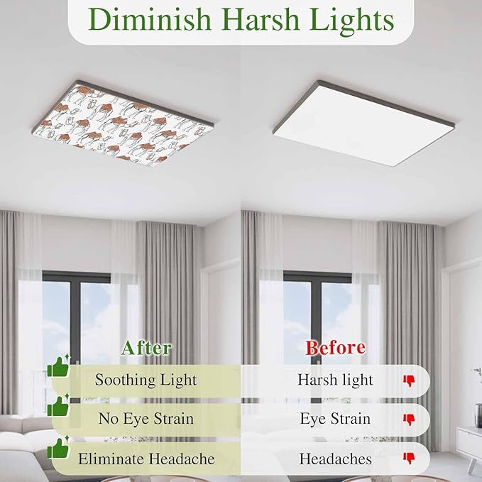 1 Pack Fluorescent Light Cover, Sand Camel Light Covers - Image 6