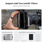 K&F CONCEPT Mini Matte Box +Black Mist 1/4 Filter Kit, DSLR Camera Matte Box - Image 3