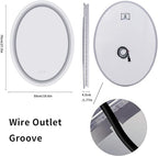LUVODI Lighted LED Bathroom Mirror: 28”x20” Oval Wall Mounted Makeup Mirror - Image 9