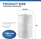 70333 Dust Collector Bag, fit for POWERTEC DC-1512, Vacuum & Dust Collector Bags - Image 2