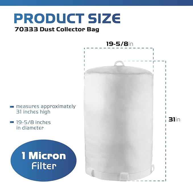 70333 Dust Collector Bag, fit for POWERTEC DC-1512, Vacuum & Dust Collector Bags - Image 2