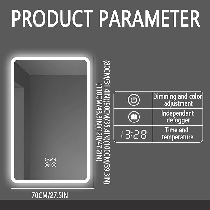 Backlit LED Illuminated Bathroom Mirror - Image 2