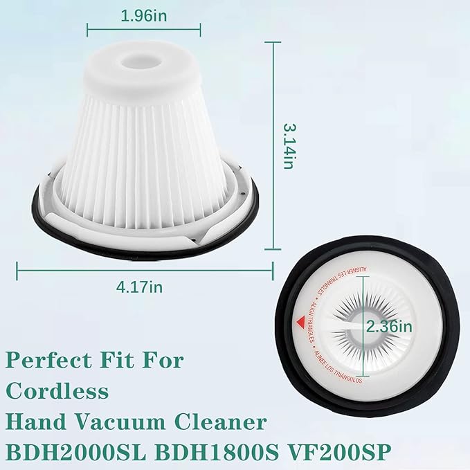 Replacement for BLACK & DECKER Hand Vacuum Filter compatible - Image 4