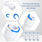 4 PCS 1/4 to 3/8 Water Line Adapter Push Connector 3/8 Quick Connect Fittings - Image 6