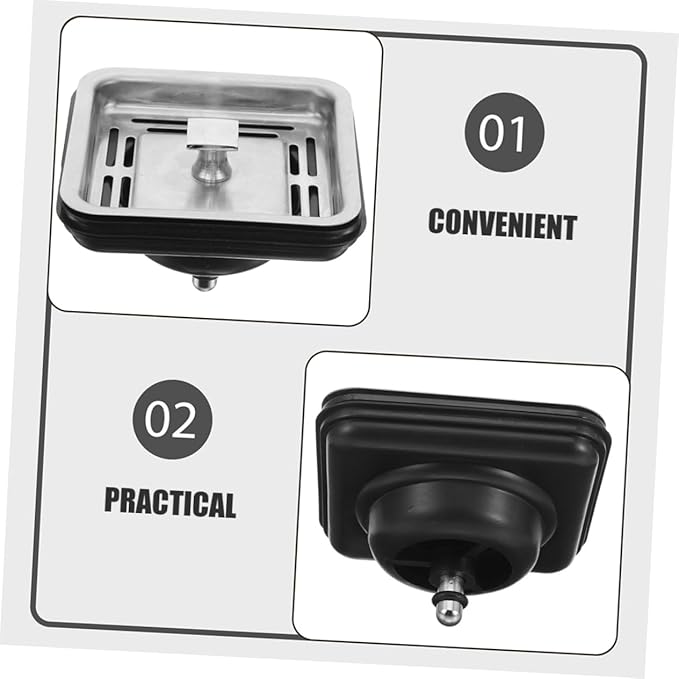 Mipcase 2Pcs Kitchen Sink Drain Strainer and Stopper - Image 3