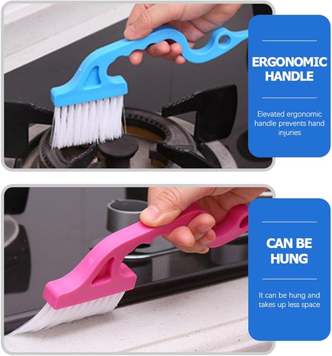 Yardwe 8Pcs Window Slot Cleaning Brush Set, Wet and Dry Groove Scrubber - Image 6