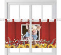 Pig Sunflowers Kitchen Curtains 36 Inch Length, Small Window Curtains Tab Top by Unknown