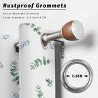 Leaf Outdoor Curtains for Patio Summer Jugal Leaves Pastoral Plant Waterproof - Image 2