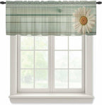 Daisy Flower Sheer Valances for Windows 60"x18", Light Filtering Kitchen by Unknown