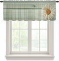 Daisy Flower Sheer Valances for Windows 42"x18", Light Filtering Kitchen by Unknown