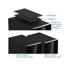 140mm Fan Filter, HFEIX Computer Case Dustproof Magnetic Frame Mesh Black 2Pack - Image 5