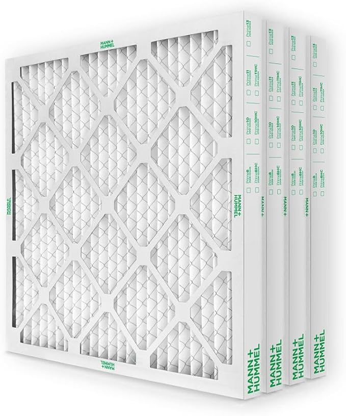 Mann+Hummel 20x24x2 MERV 8 Pleated HVAC AC Furnace Air Filters. 4 Pack. by MannHummel