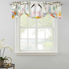 Easter Tie Up Valance Curtains for Windows, Kitchen Curtains Window Shades - Image 2