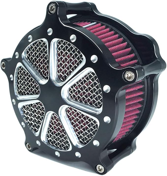 Air Filter Intake Cnc Cut Air Cleaner Venturi Motorcycle Chrome Kit - Image 8