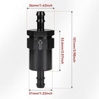 3/8" Billet Inline Fuel Filter 30 Micron Aluminum Black - Image 2