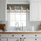 Easter Sheer Valances for Windows 42"x12", Light Filtering Kitchen Curtains - Image 3