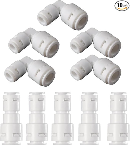 10-Pack 3/8" to 1/4" Push to Connect Fitting Kit by Unknown