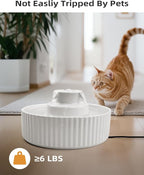Ceramic Cat Water Fountain, 2.1L/71oz Cupcake Pet Water Fountain - Image 3
