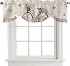 Farmhouse Spring Tie Up Valance Curtains by Unknown