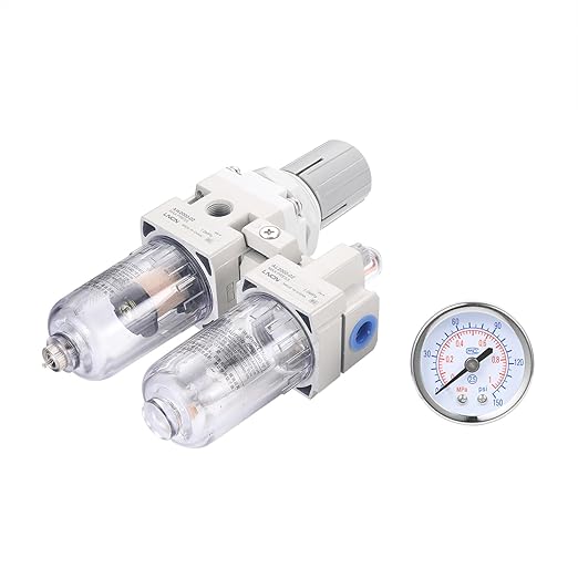 1/4 Inch NPT Compressed Air Filter Air Pressure Regulator Water-Oil Separator - Image 7