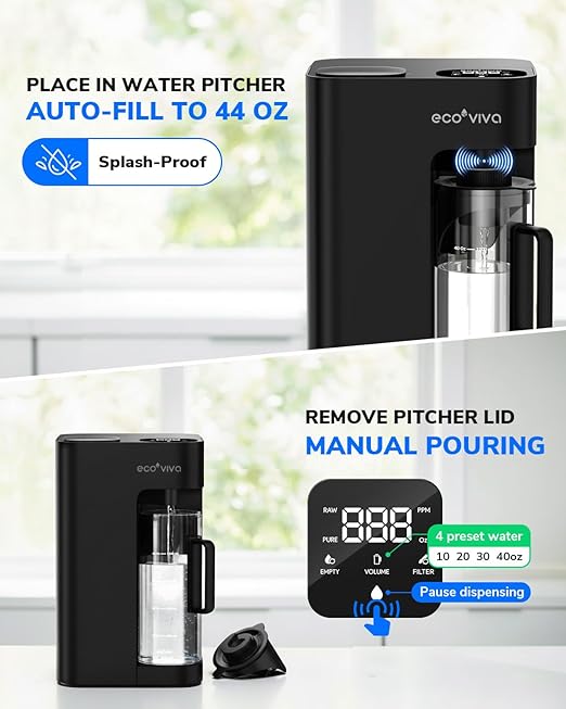 Ecoviva Mate 3 Countertop Reverse Osmosis Water Filter, 8-Stage RO Water - Image 3