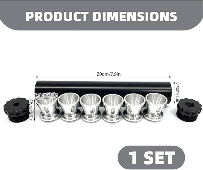 Aluminum Fuel Filter Cleaning Kit in Black | 1/2" x 28 Thread - Image 4