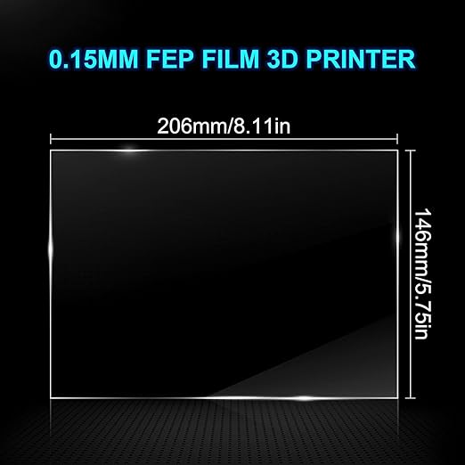 6PCS FEP Film 206x146x0.15mm for ANYCUBIC Photon, Photon S, Mono 4K, ELEGOO - Image 2