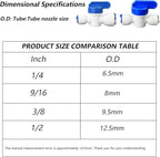 Water purifier globe valve, 1/4 "FPT x 1/4" pipe quick connector, 1/4 inch - Image 3