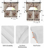 Country Star Swag Kitchen Curtains Valance and Tier Set, VintageRust Yellow - Image 6