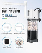 AQQA Aquarium Filter, Power Fish Tank Filter - Image 4