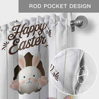 Grey Easter Curtain Valances for Windows, Kitchen Valance Window Treatment - Image 5