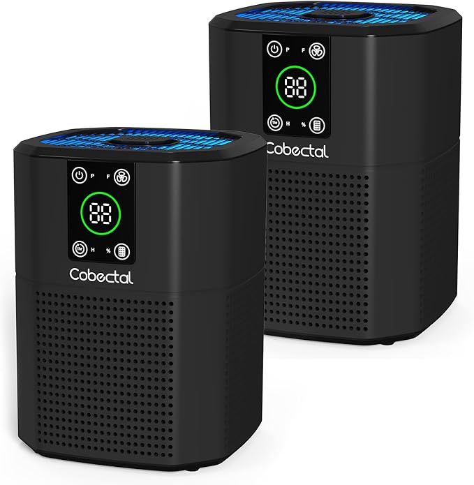 2 Pack Air Purifier for Bedroom Home, Cobectal Room Air Cleaner by cobectalsupplier