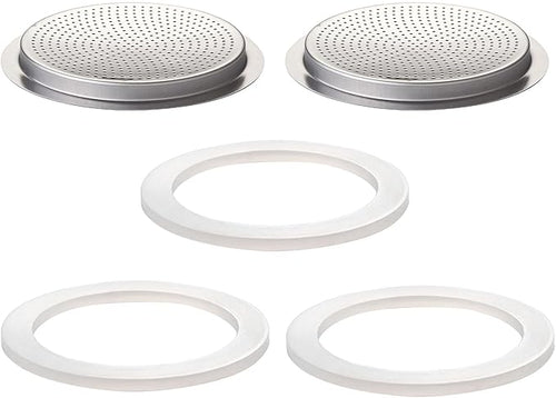 2Pcs Filter with 3Pcs Silicone Gasket Seals by Theperfectcombinationofcoffeehomeandhealthylivingmakingeverydayadayofrituals