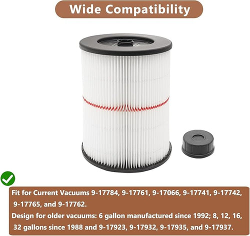 17816 Filter for Craftsman Shop Vac Filter 9-17816 Wet/Dry Air Filter fit 5 6 8 - Image 2