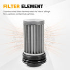 BARTOO Universal 50MM 100 Micron Inline Fuel Filter - Image 3