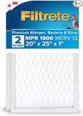 Filtrete 20x25x1 AC Furnace Air Filter, MERV 13, MPR 1900, Premium Allergen by Filtrete