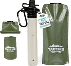 Tactiko Survival 20oz/600ml Purifying Water Bottle Filter Kit by TactikoSurvival